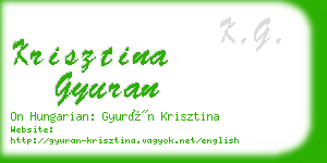 krisztina gyuran business card
